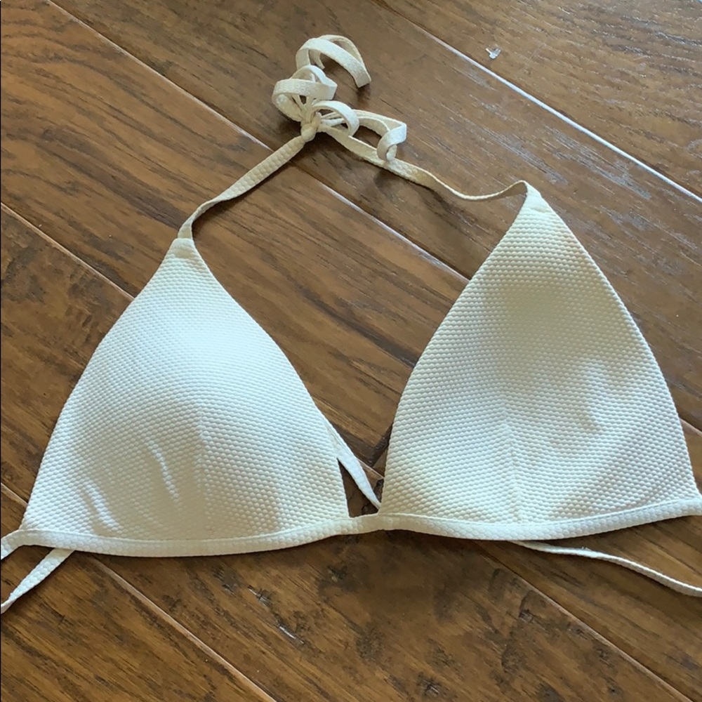 white H&M bikini top